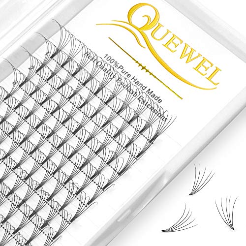 Extensión de pestañas Quewel Lash 5D de extremo corto de volumen ruso prefabricado para ventiladores