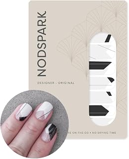 Black Swan Nail Polish Wraps Manicure | Contains 16 Nail Art Nail Wraps (8 Different Sizes) | Affordable | Quick and Easy to use | 15 Minute Application | Lasts up to 2 Weeks |