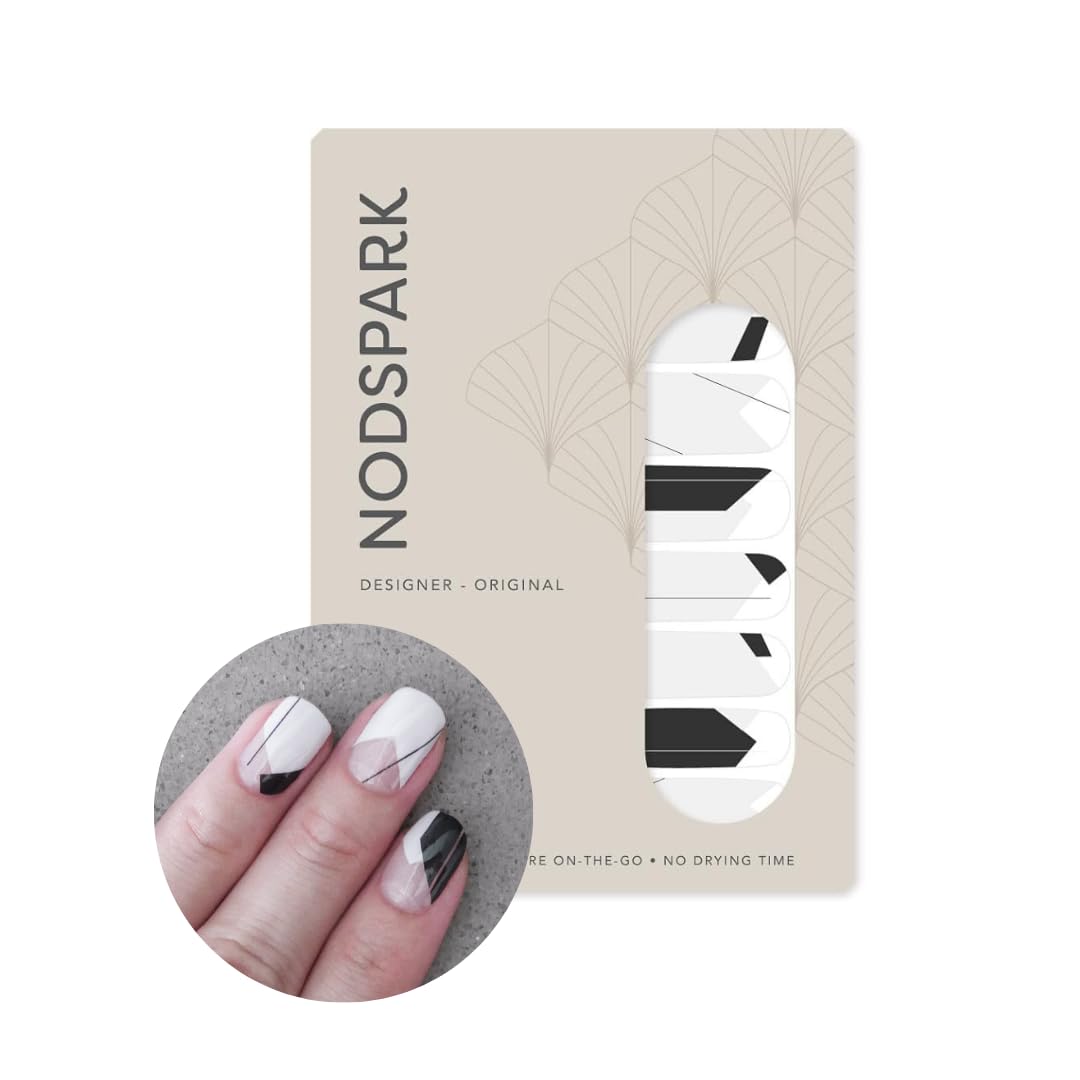Black Swan Nail Polish Wraps Manicure | Contains 16 Nail Art Nail Wraps (8 Different Sizes) | Affordable | Quick and Easy to use | 15 Minute Application | Lasts up to 2 Weeks |