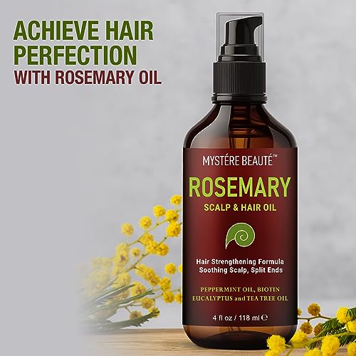 MYSTERE-BEAUTE-Rosemary-Hair-Oil-for-Hair-Growth-Ideal-for-Dry-Damaged-Hair-Scalp-with-Mint-Biotin-Essential-Oils-Formulated-for-Scalp-Soothing-Hair-Strengthening-4-fl-oz