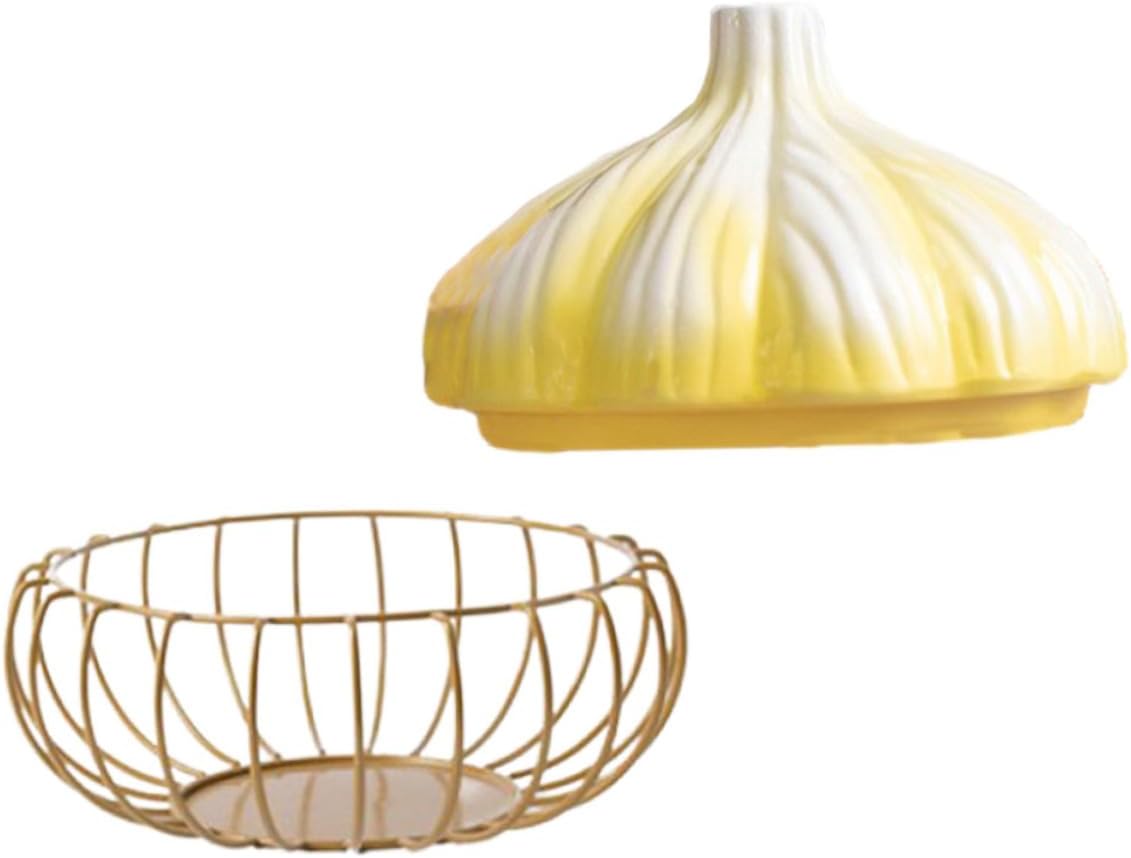 LIFKOME Egg Basket Garlic Holder Kitchen Storage Organizer Farmhouse Dinnerware