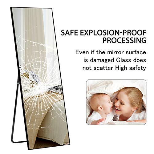 Neutype Wall Mirror 59"X20" Floor & Full Length Mirrors Floor Length Mirror Stand Up Mirror Black Full Length Mirror For Bedroom Gym Mirrors Black Standing Mirror For Bedroom #TOP5