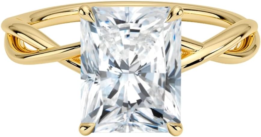 1-3 CT Moissanite Engagement Ring Colorless VVS1 10K 14K 18K Solid Gold & 925 Sterling Silver Infinity Solitaire Engagement Ring Christmas Gift For Women
