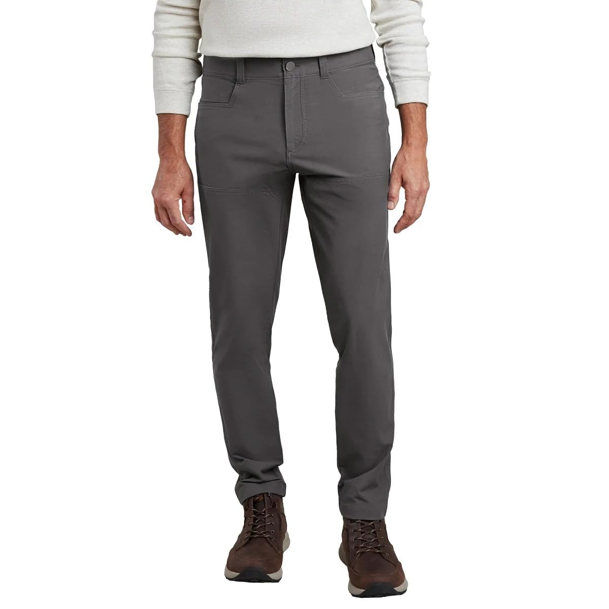 KIRKLAND Signature Men’s Stretch Tech Pant (US, Waist Inseam, 30, 30, Gray)