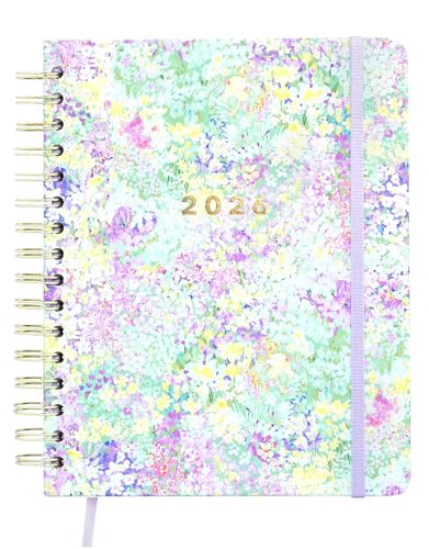 MANOA® Agenda 2026 "FLORA" Semana Vista - Medidas (A5+) 19 x 22 cm - 210 Páginas - Incluye pestañas separadoras mensuales- opción de stickers (SIN STICKERS, SOLO AGENDA)