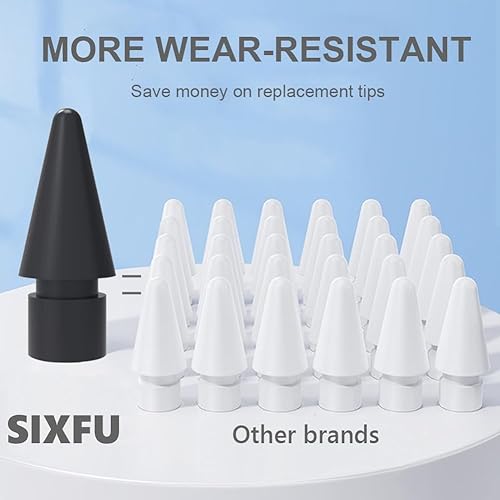 Miniatura 6 de SIXFU Puntas de repuesto para Apple Pencil de 1 generación y 2, punta de lápiz Apple con protector de sensación de papel silencioso, accesorios para