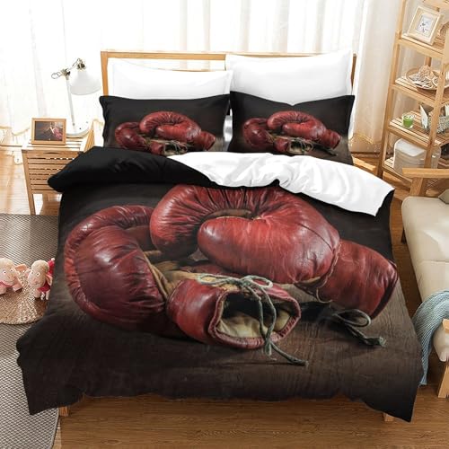 Housse de couette boxe vintage en microfibre ultra douce 135x200cm - 3