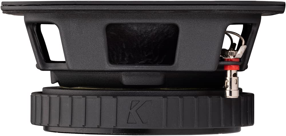 KICKER Speakers And Amp Package Of 5 Items: 9" Midrange Speakers 8-ohm With 1.5" Bullet Tweeters, DS18 1500W 4-Channel Amplifier (Red) And Complete 4AWG Wiring Kit