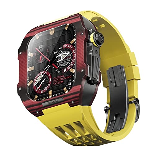 Kit modification EZZON bracelet fibre de carbone Apple Watch 44 45 mm