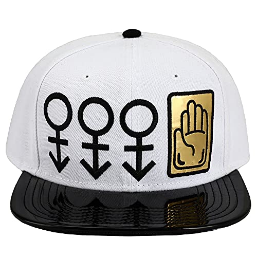 Bioworld JoJo's Bizarre Adventure Cosplay White Patent Faux Leather Hat