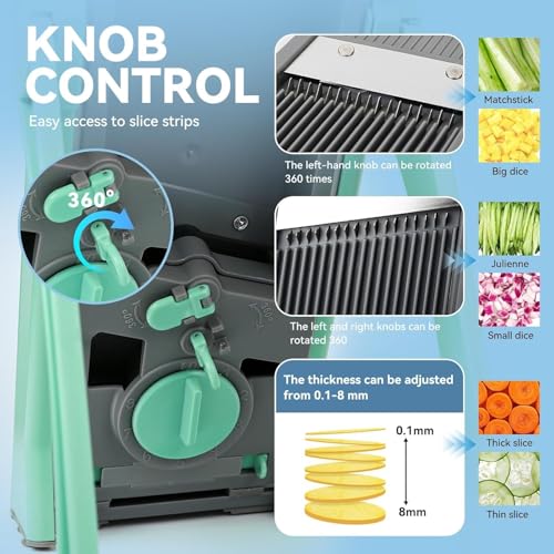 Cortadora Mandolina Ajustable Segura para Cocina miniatura 2