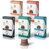 Glorybrew - 50 kompostierbare Kaffeekapseln Nespresso kompatibel - Probierbox 5 Sorten Espresso Lungo Ristretto - nachhaltige Kapseln