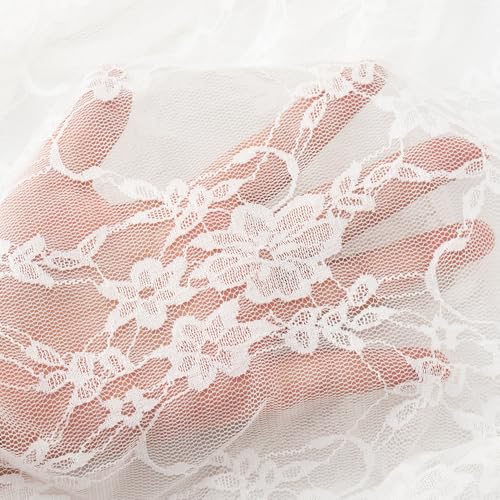 Image of Noomelfish Girls Lace Short Sleeve Layering Tops Sheer Mesh Tee Shirts Blouse (5-12 Years)