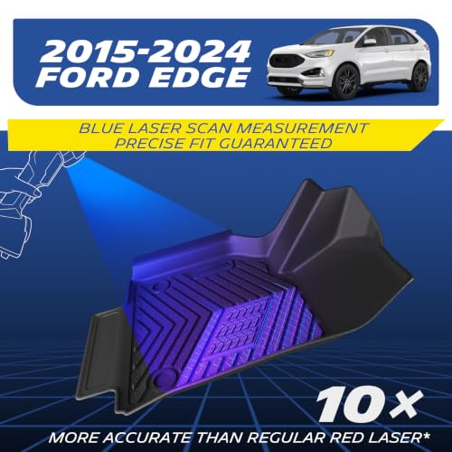 Image of Michelin Vehicle Mats, All-Weather TPE Custom Fit Liner for 2015-2024 Ford Edge (4 Piece), Premier