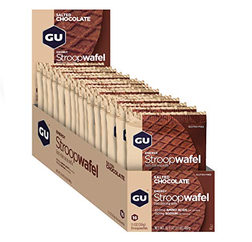 GU Energy Labs Stroopwafel Organic Sports Nutrition Waffle, Salted Chocolate, 16 Count by GU Energy Labs