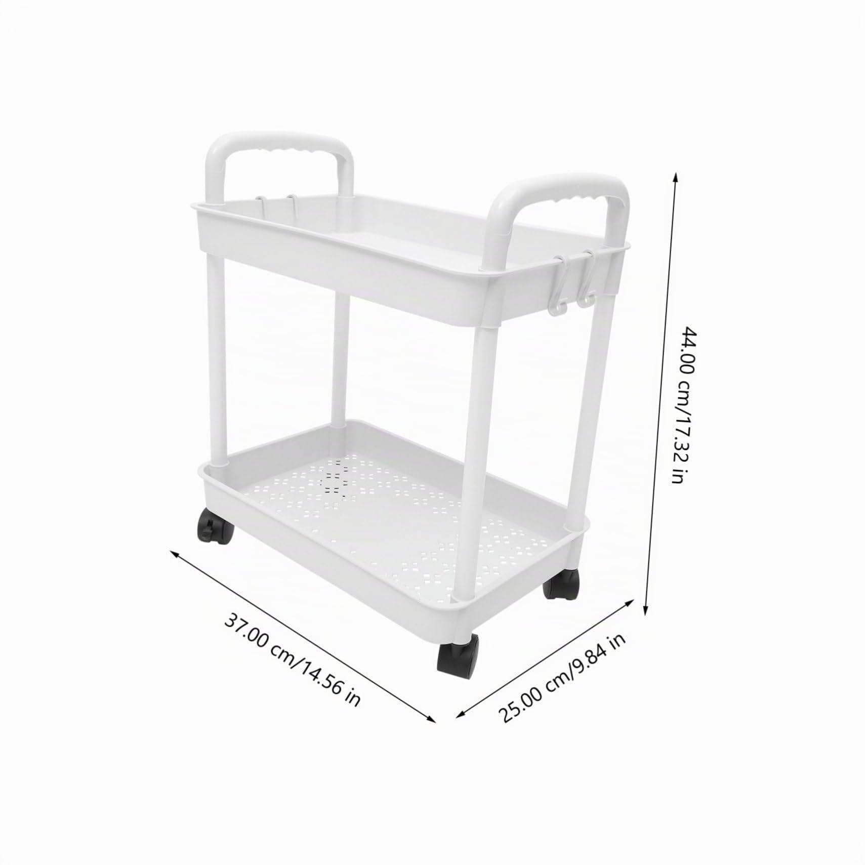Carrito de Almacenamiento Ruedas de Dos Niveles para Cocina