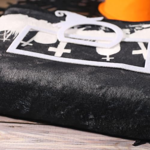 Image of Halloween Monthly Milestone Bats Blanket - Soft Baby Growth Chart Photography Prop Background - 47 inch x 40 inch
