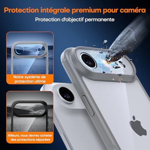 Coque iPhone Air TAURI grise pour éviter les rayures et les bris