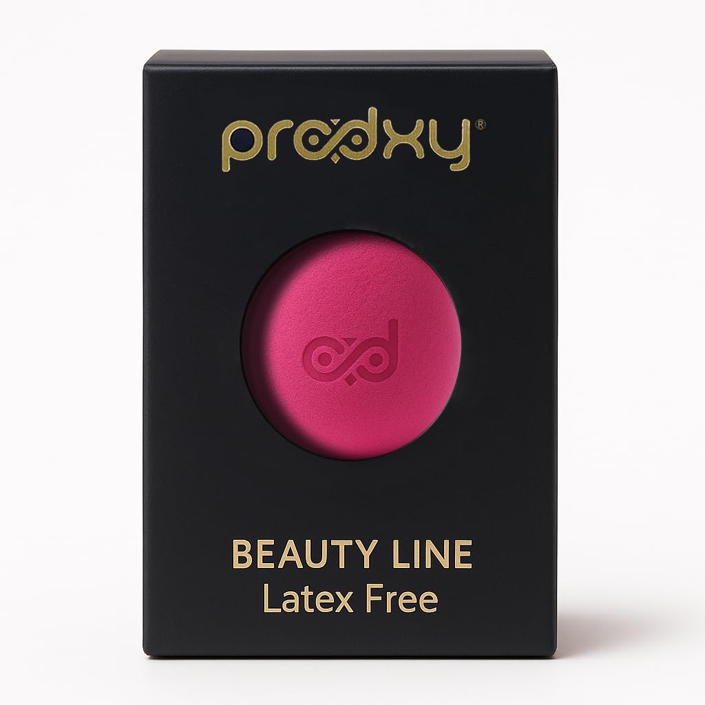 Spugna per trucco rosa senza lattice, ideale per miscelare fondotinta liquidi, polveri e creme, per un'applicazione senza striature, vegana e cruelty-free