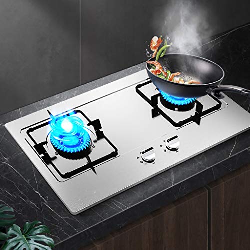 Estufa a gas empotrable 2 puestos 4.8kW acero inoxidable miniatura 5
