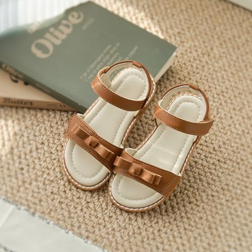 Image of ESTINE Toddler /Little Kid Girls Bow Open Toe Flat Evening Dress Sandals