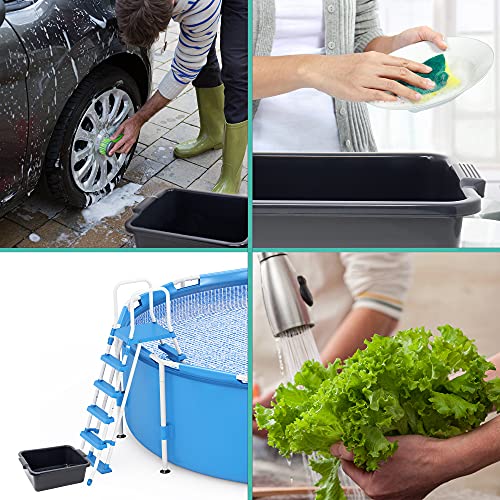 Hausfelder VIELZWECK Wanne und Schüssel 2er Set 11l. eckig - einsetzbar als Waschschüssel, Spülschüssel, Spülwanne und… – Bild 3