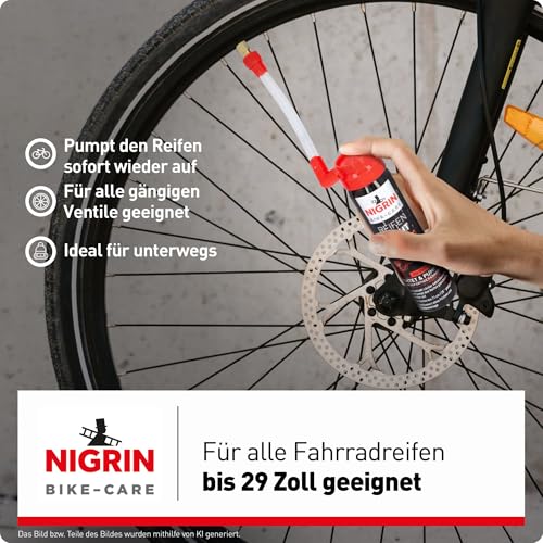 NIGRIN Fahrrad Reifendicht, sofortige Pannenhilfe, geeignet für alle gängingen Ventile, 75 ml – Ansicht 5