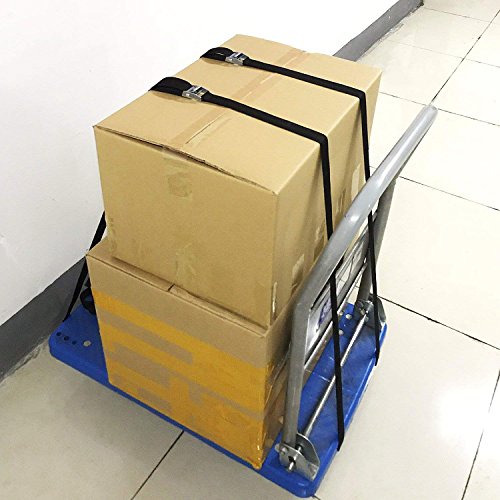 A+ Selected 25mm X 5m Zurrgurt Riemen - 6 Packung Anhänger Spanngurte Auto Dachgepäckträger mit Cam Verschluss - Schwarz… – Bild 8