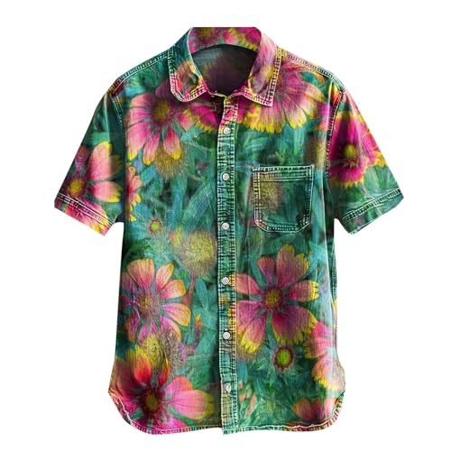 Chemise manches courtes denim respirante pour un look d'été masculin