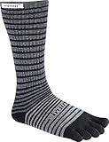 Injinji 2.0 Outdoor Original Weight Crew Nuwool Del Mar Socks, Gray, Large