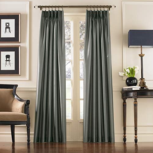 Curtainworks 1Q80000ATE Marquee Window Panel, 30 by 95″, Teal (Slate Blue)