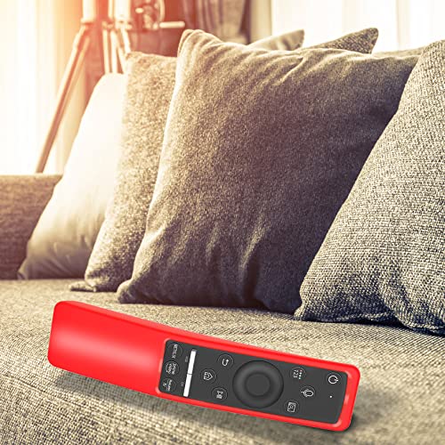 Image of Case Compatible with Samsung Smart TV Remote Controller BN59 Series, Light Weight Silicone Cover Protector Shockproof Anti-Slip Remote Skin Sleeve - Red