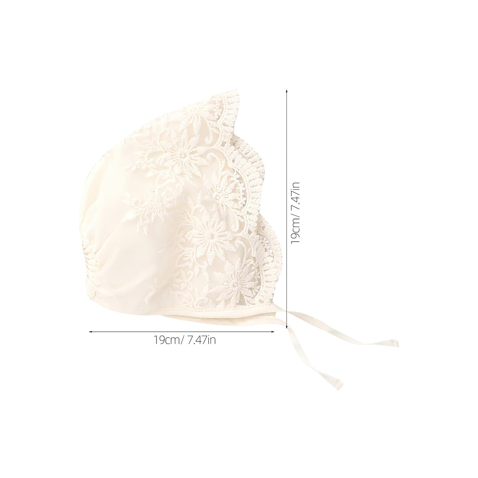 Kichvoe Gorros de Encaje Cómodas y Suaves para Recién Nacido Niña 0 a 3 Meses 2 Piezas para Celebracion Verano y Sesiones Fotográficas