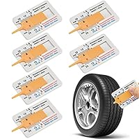 GIRAFEDA 6 Stück Reifen Profiltiefenmesser Kunststoff Reifenprofiltiefenmesser Mannual Tiefenmessschieber 0-20 mm Reifenprofil Tiefenmesser Reifen Tragbares Reifenmesser für Auto Motorrad SUV LKW Van