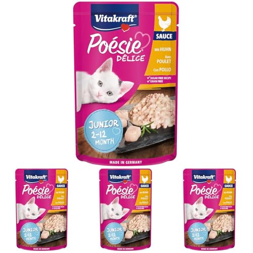 Bolsitas Poésie® Delice Salsa Junior con Filete de Pollo tierno 85 g (Paquete de 4)