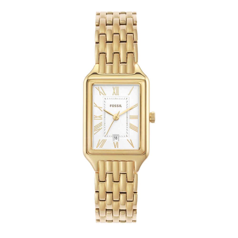 Raquel Three-Hand Date Gold-Tone Stainless Steel Watch - ES5220
