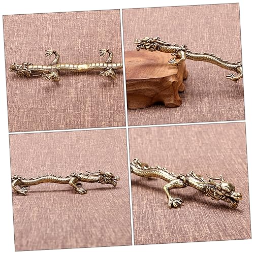 Image of LIFKOME Dragon Pen Holder Desktop Ornament Antique Dragon Model Multi-Functional Calligraphy Brush Stand Unique Decorative Writing Rack for Home Office