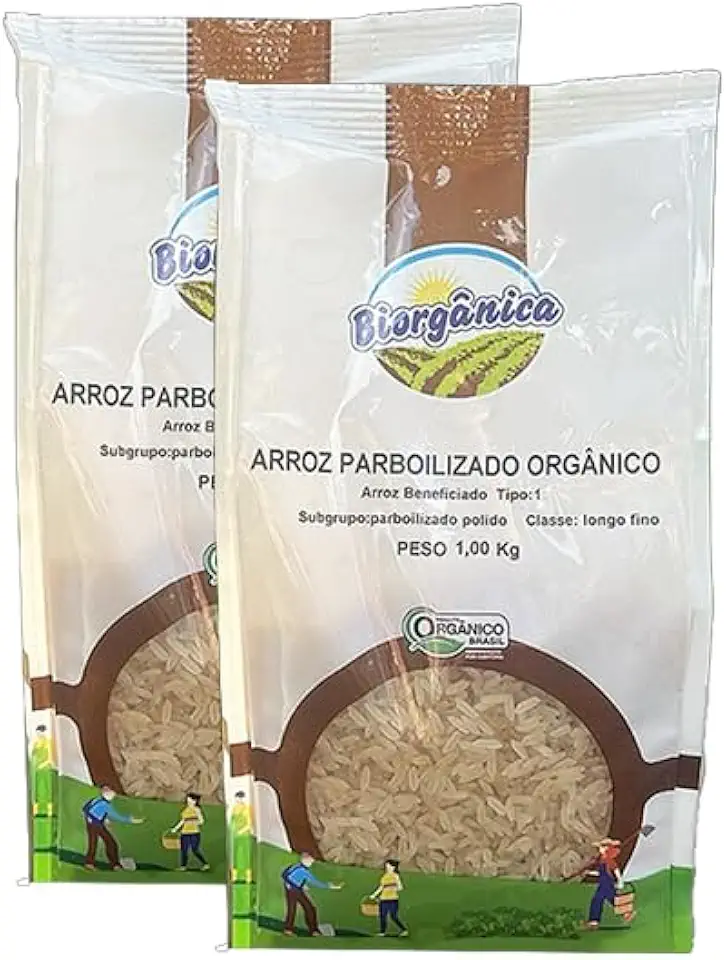 Kit 2X: Arroz Parboilizado Orgânico Biorgânica 1kg
