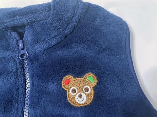 Baby Boys Girls Winter Thick Vest Soft Sleeveless Waistcoat Cartoon Zipper Jacket3