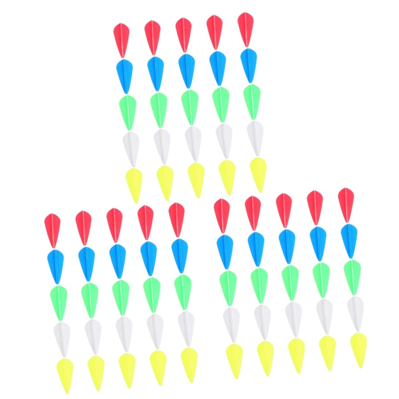 BESPORTBLE 3sets Rubber Fletchings Arrow Vanes Vanes Bulk Set for Hunting 50pcs*3 Random Color