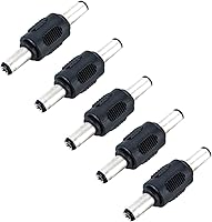 Vista 12 de 10 conectores BNC hembra a hembra y DC macho a macho de 0.217 in x 0.083 in, adaptador de conector de cable de alimentación de 12 V 5A, adaptador