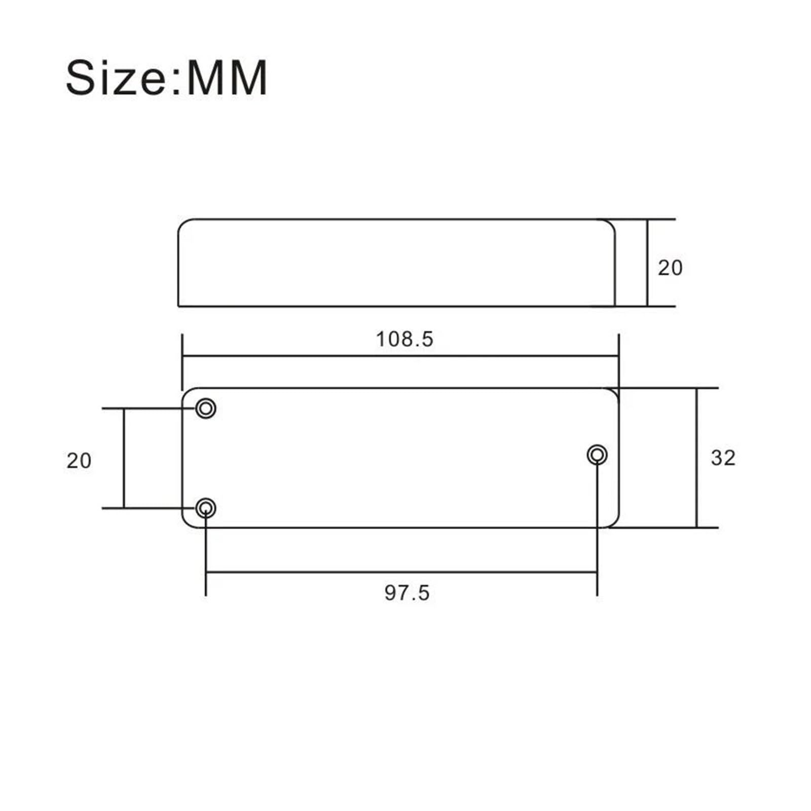 Profesjonalne przetworniki do gitary akustycznej trzy otwory basowa gitara akustyczna przetwornik 5 strun Humbucker 108,5 * 32 mm ceramiczny magnes mocujący