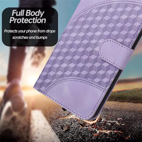Étui iPhone 16 Plus violet rabat cuir protège écran des chutes motif