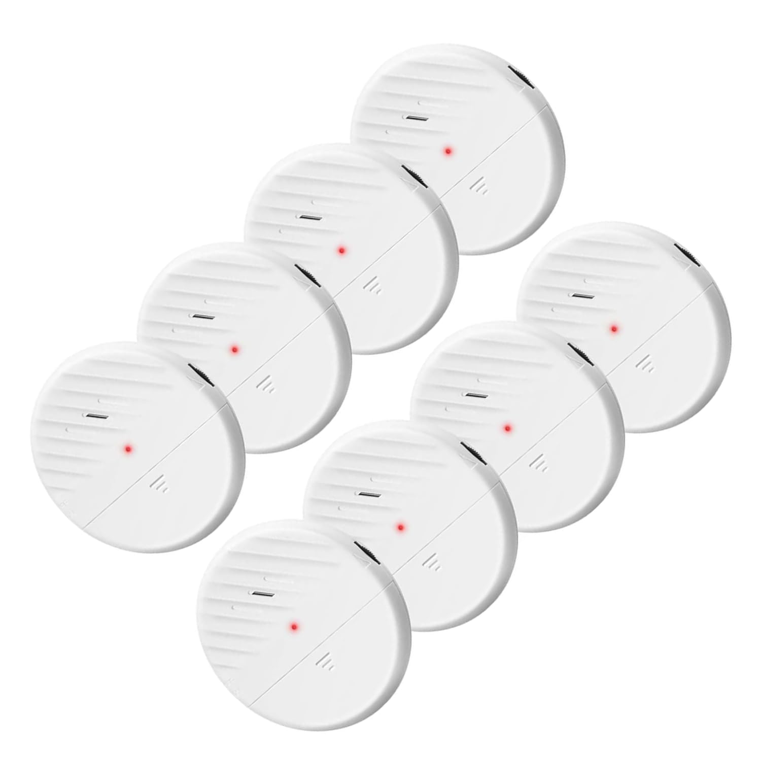 Détecteur Vibration sans Fil 8 Pièces 125 DB Alarme Porte Fenêtre - Capteur Réglable Anti-Fausse Alerte Anti-Intrusion pour Maison Appartement Hôtel