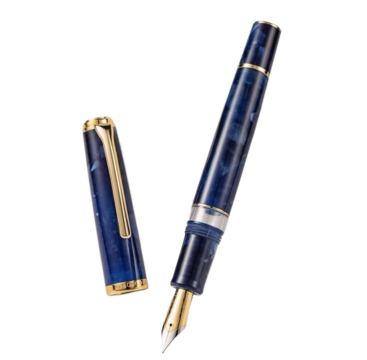 Penna stilografica, penna a stantuffo, acrilica, calligrafia, squisita scuola, ufficio, forniture aziendali, pennino EF da 0,5 mm, cancelleria, regalo
