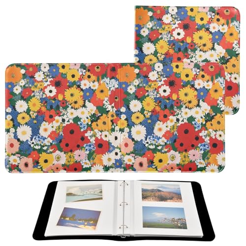 Álbum de fotos Scrapbook autoadhesivo FLildon con cubierta de cuero PU, 3 anillos, 40 páginas, 8x10 pulgadas miniatura 2