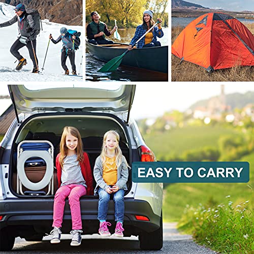 Blika Portable Toilet For Camping, 400Lbs Weight Capacity Portable Camping Toilet, Folding Toilet, Stainless Steel Portable Toilet Seat, Portable Toilet Travel Toilet Car Toilet #TOP6