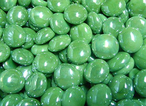 Miracolors - Glass Gems - Vase Fillers - Aquarium Fillers (4 LB, Opal Green Irid.)