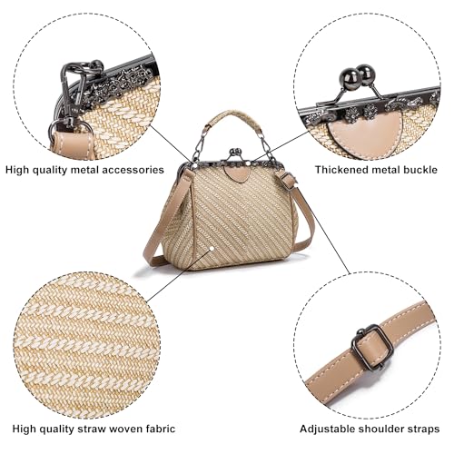 Bolso vintage para mujer de cuero PU estilo retro miniatura 5
