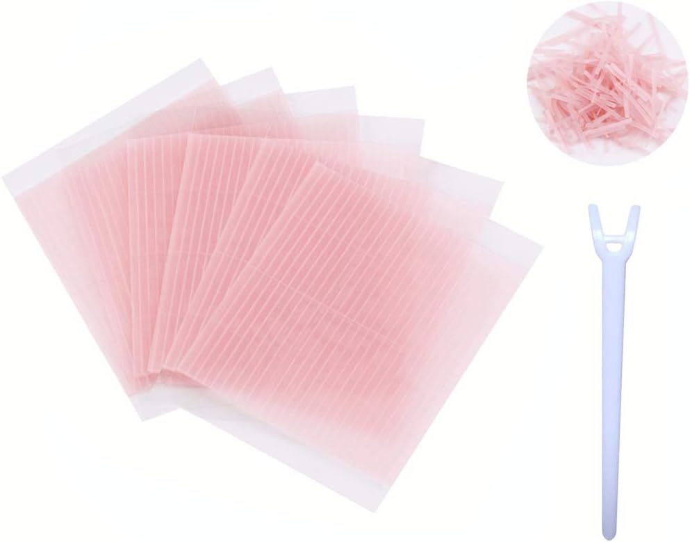 Eyelids Tape 312 PCS Invisible Slim Double Sided Eye Tapes Fiber Waterproof Stretch Two-sided Sticky with 1 PCS Fork Instant Eyelid Lift without Surgery